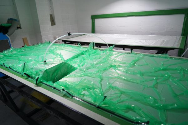 Pre-preg in the marine fabrication workshop